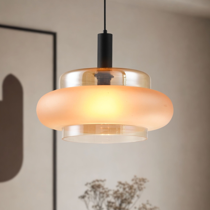 Lestenec na kablu BRIZI 1xE27/40W/230V v bež/dimni barvi