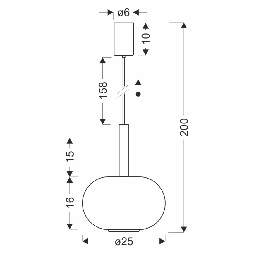 Lestenec na kablu BUENO 1xGX53/9W/230V premer 25 cm dimno bež