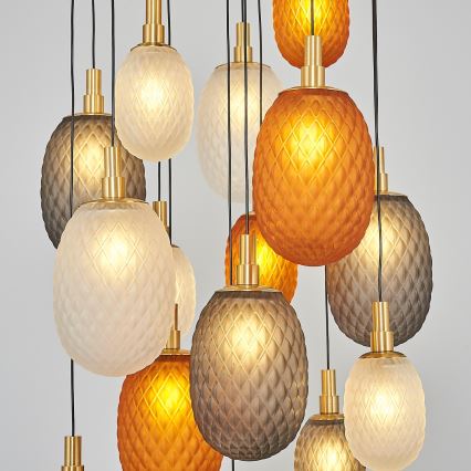 Lestenec na kablu CACTUS 16xG9/5W/230V meden/siv/bel