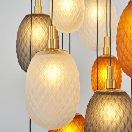 Lestenec na kablu CACTUS 16xG9/5W/230V meden/siv/bel