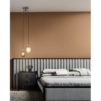 Lestenec na kablu CACTUS 2xG9/5W/230V siva/bela