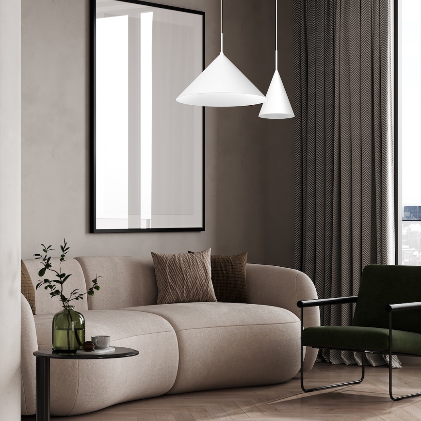 Lestenec na kablu CAPITAL 1xGX53/15W/230V, premer 46 cm, bela