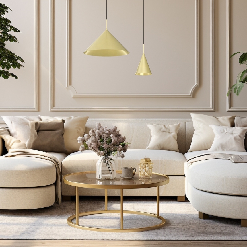 Lestenec na kablu CAPITAL 1xGX53/15W/230V premer 46 cm zlat