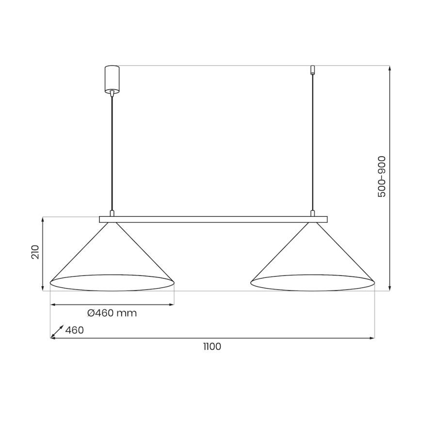 Lestenec na kablu CAPITAL 2xGX53/15W/230V bel