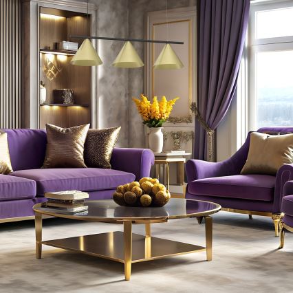 Lestenec na kablu CAPITAL 3xGX53/15W/230V zlata