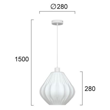 Lestenec na kablu CARSON 1xE27/40W/230V bel