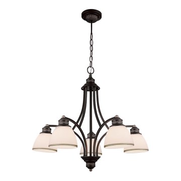 Lestenec na kablu CLAIR 5xE27/60W/230V, premer 65 cm, bronast