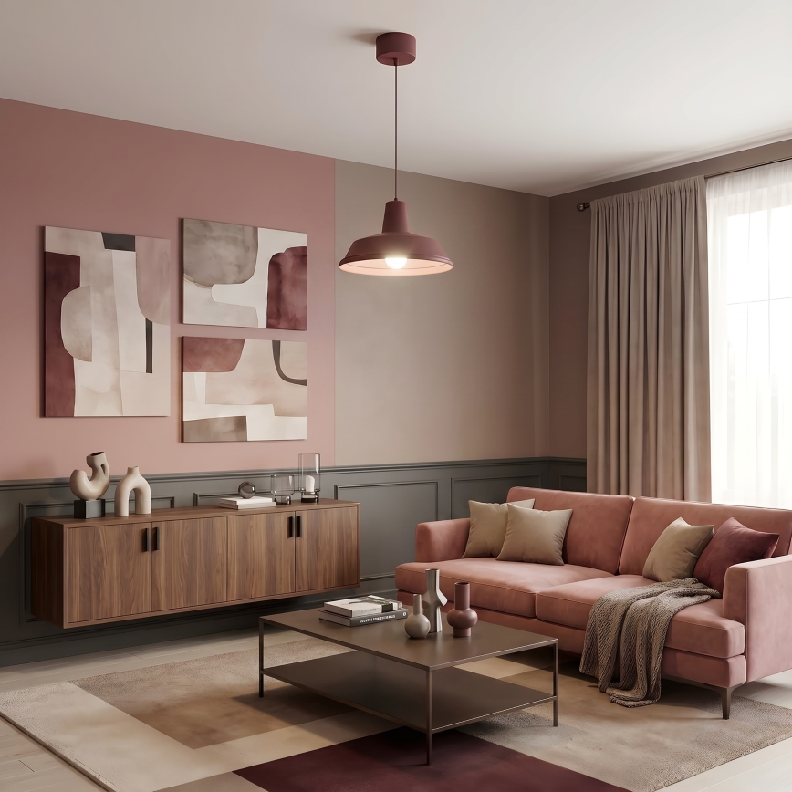 Lestenec na kablu CLASS 1xE27/15W/230V bordo