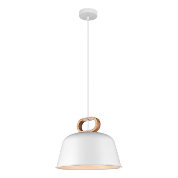Lestenec na kablu CLIP 1xE27/40W/230V bela/rjava