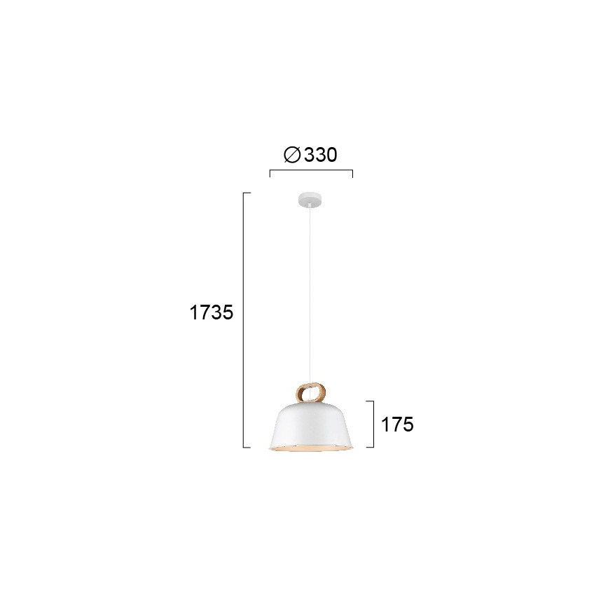 Lestenec na kablu CLIP 1xE27/40W/230V bela/rjava