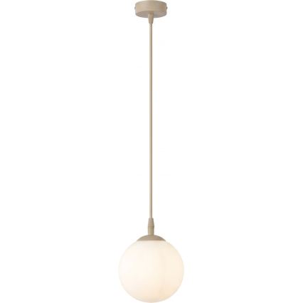 Lestenec na kablu COSMO 1xE14/10W/230V Ø 14 cm bež/bela