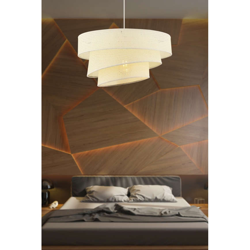 Lestenec na kablu COUPER 1xE27/60W/230V bela