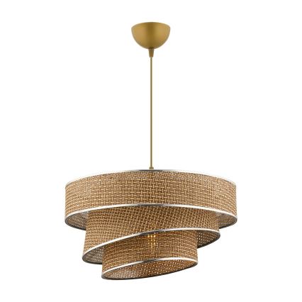 Lestenec na kablu COUPER 1xE27/60W/230V rjav/sijajni krom