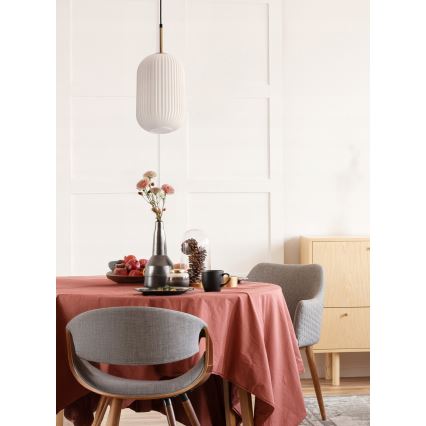 Lestenec na kablu CRESTO 1xE27/40W/230V bela/zlata