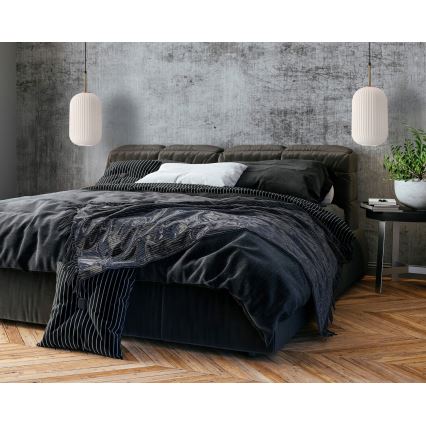 Lestenec na kablu CRESTO 1xE27/40W/230V bela/zlata