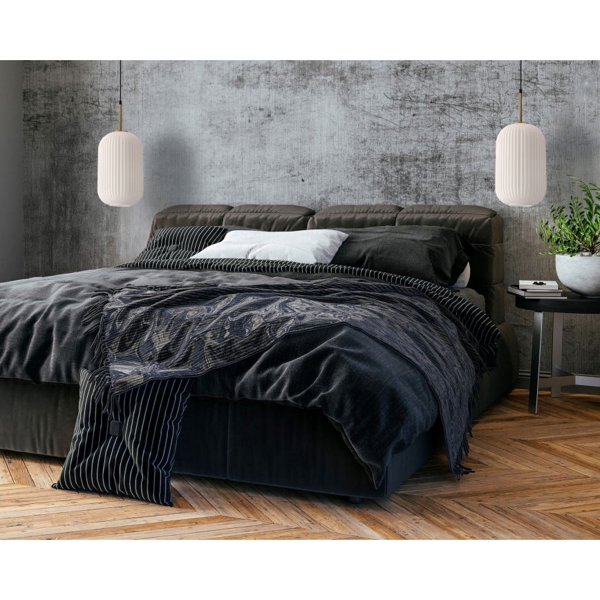 Lestenec na kablu CRESTO 1xE27/40W/230V bela/zlata