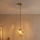 Lestenec na kablu CRISTAL 1xE14/15W/230V medeninast/dimno bež