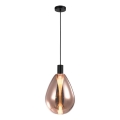 Lestenec na kablu DENSO 1xG9/5W/230V Ø 20 cm bakrena/črna