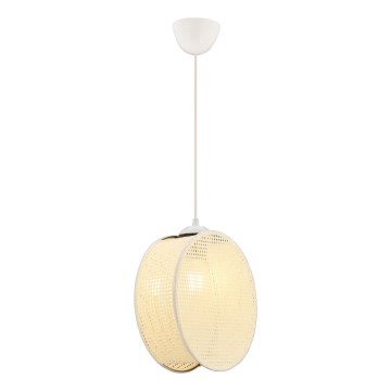Lestenec na kablu DRUM 1xE27/60W/230V v barvi kreme