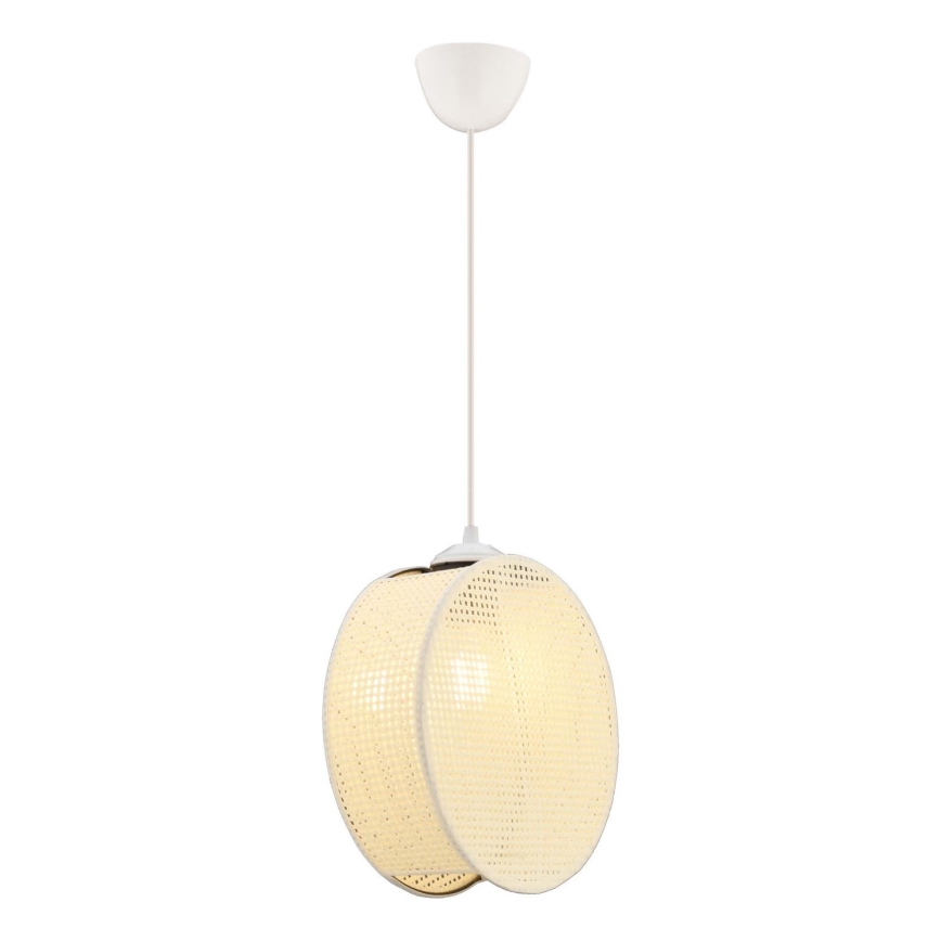 Lestenec na kablu DRUM 1xE27/60W/230V v barvi kreme