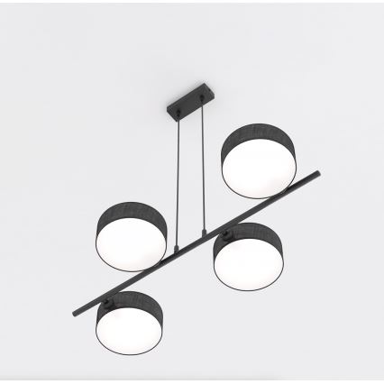 Lestenec na kablu DRUMZ 4xE14/10W/230V črn