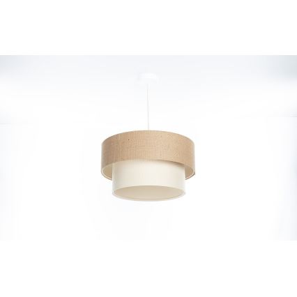 Lestenec na kablu DUO 1xE27/60W/230V premer 40 cm bež/krem