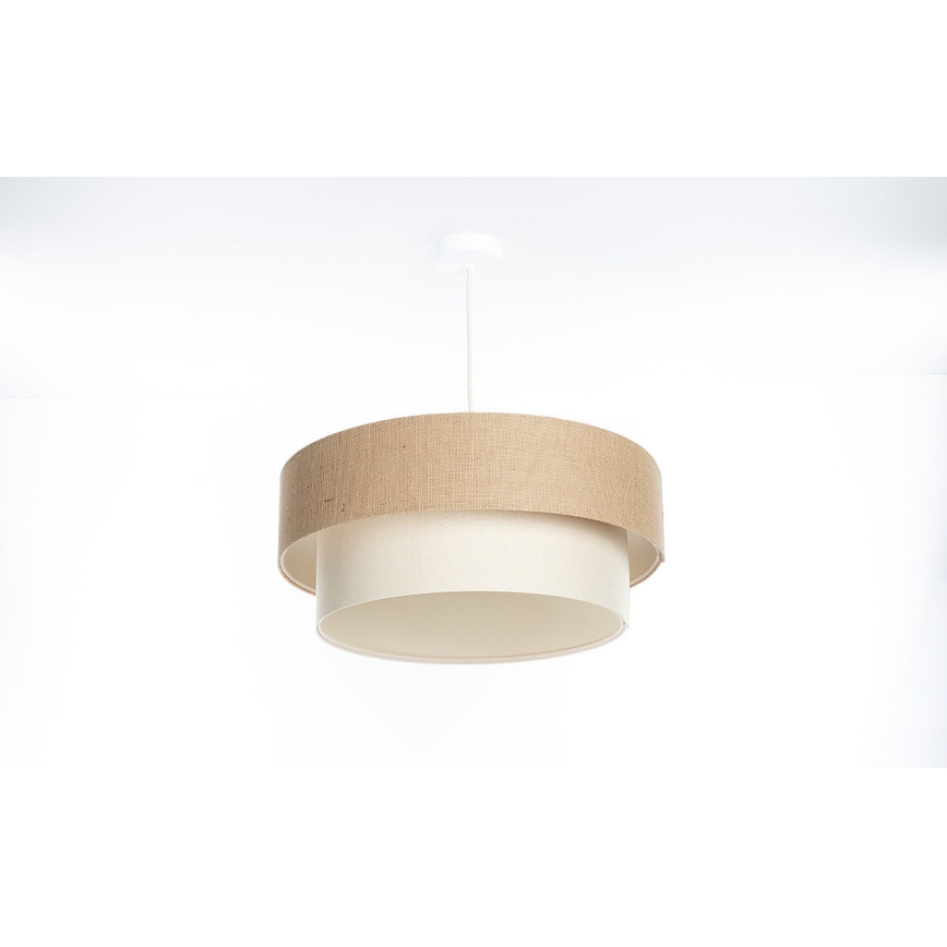 Lestenec na kablu DUO 1xE27/60W/230V, premer 50 cm, bež/krem