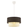Lestenec na kablu ECHO 1xE27/60W/230V rjav/krem