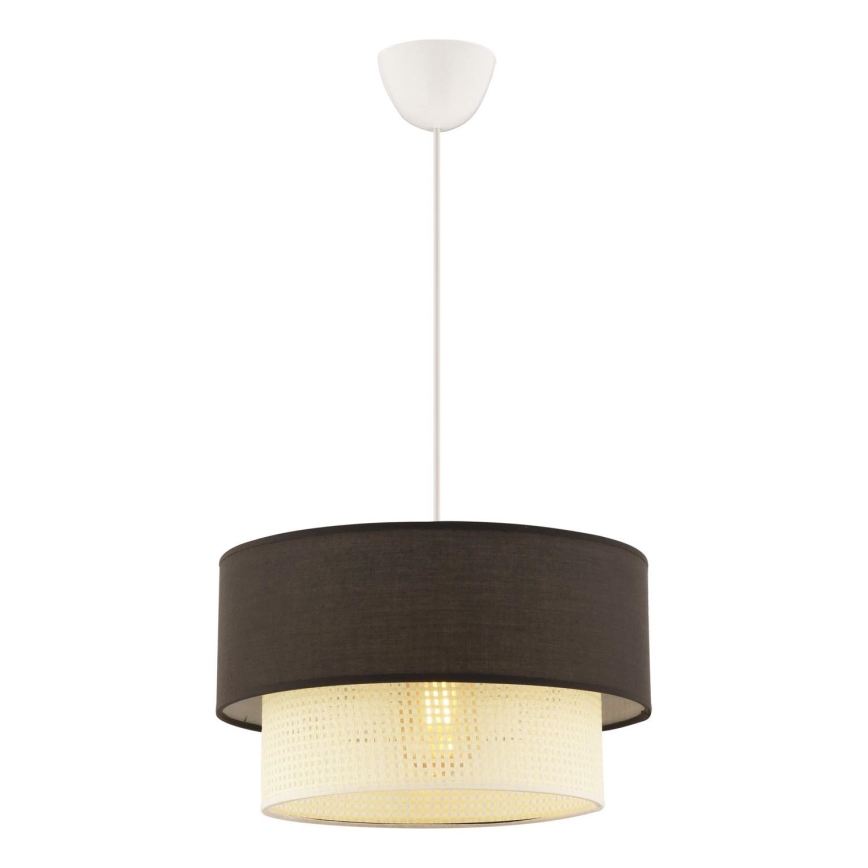 Lestenec na kablu ECHO 1xE27/60W/230V rjav/krem