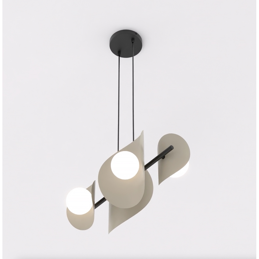 Lestenec na kablu ELEMENTI 4xG9/8W/230V bež