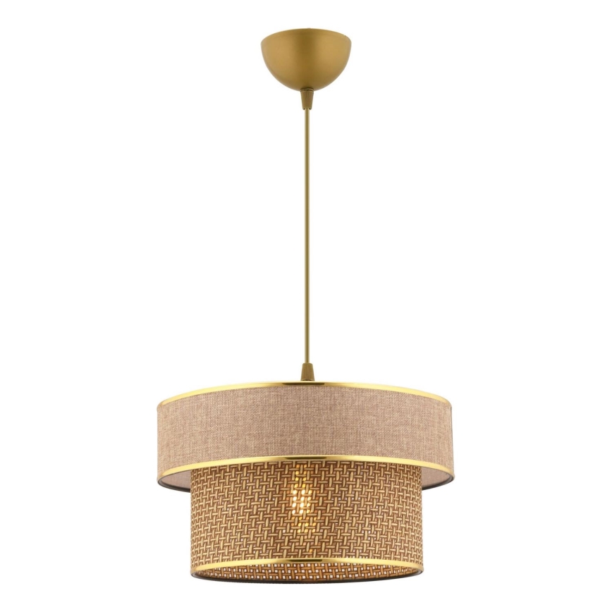 Lestenec na kablu ERO 1xE27/60W/230V rjava/zlata