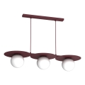 Lestenec na kablu FLAT 3xE27/15W/230V bordo