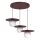 Lestenec na kablu FLAT 3xE27/15W/230V bordo
