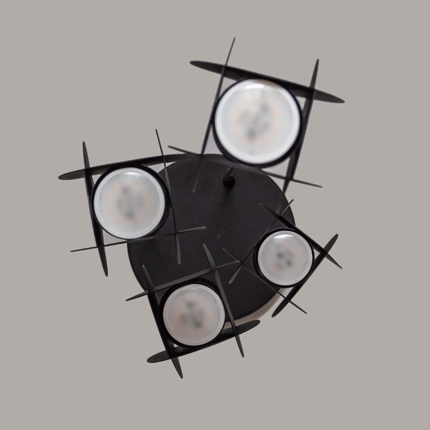 Lestenec na kablu GAMBIT 4xGU10/10W/230V črn