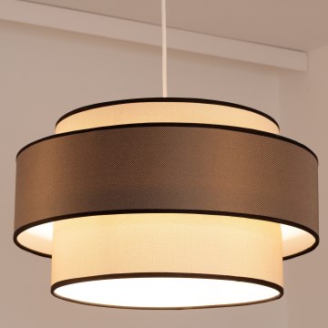 Lestenec na kablu GRACE 1xE27/60W/230V Ø 40 cm kremna/siva
