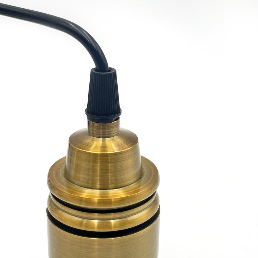 Lestenec na kablu HECTOR 1xE27/15W/230V bela/medenina, premer 14 cm