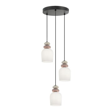 Lestenec na kablu HILDA 3xE14/40W/230V črna/rjava