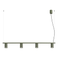 Lestenec na kablu KARBON 4xGU10/10W/230V, zelena