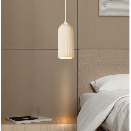 Lestenec na kablu LAVINA 1xE27/35W/230V kremne barve