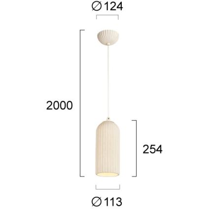 Lestenec na kablu LAVINA 1xE27/35W/230V kremne barve