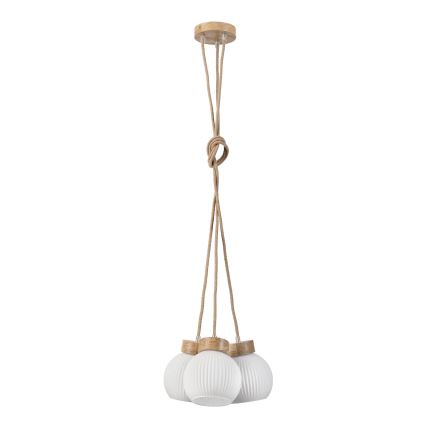 Lestenec na kablu LOOMIS 3xE27/15W/230V 130 cm bež/hrast