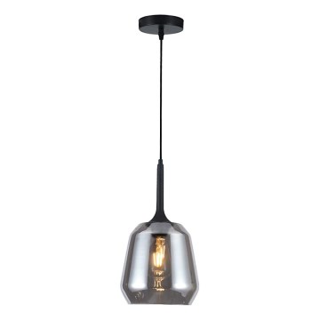 Lestenec na kablu MAEVA 1xE27/40W/230V dimna črna/črna