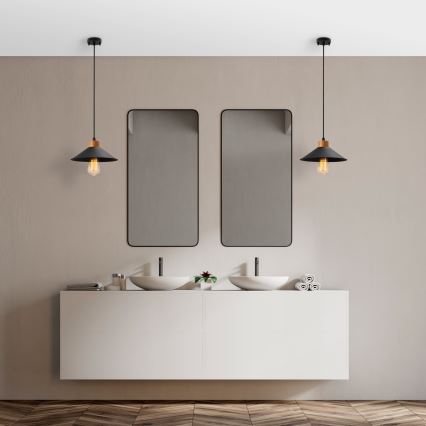 Lestenec na kablu MANAVGAT 1xE27/40W/230V črna/rjava
