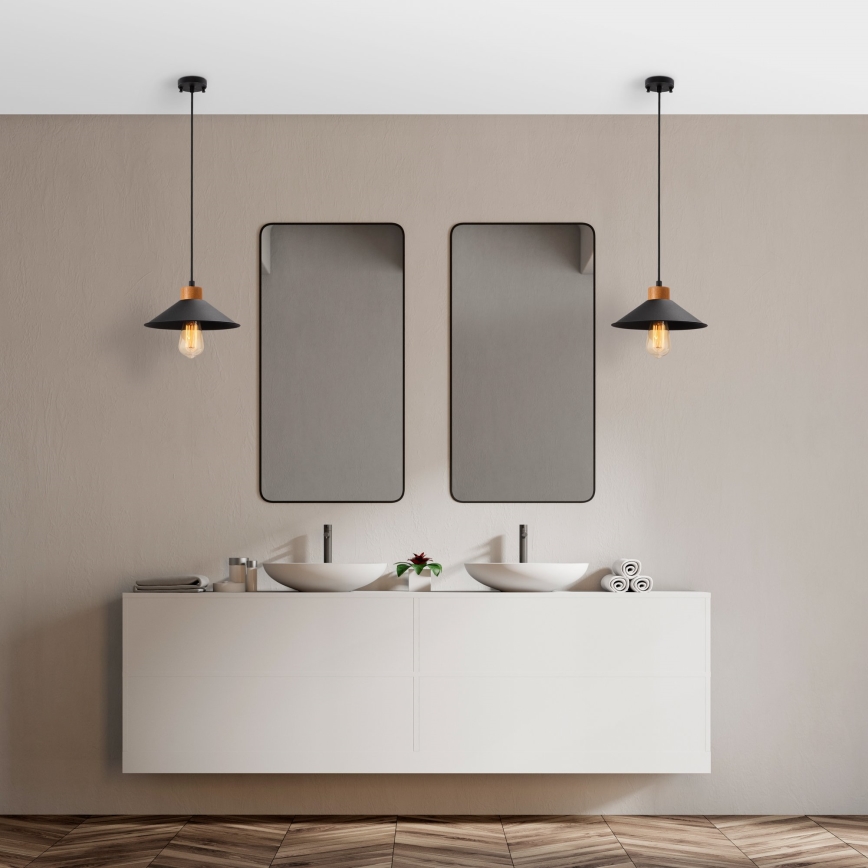 Lestenec na kablu MANAVGAT 1xE27/40W/230V črna/rjava