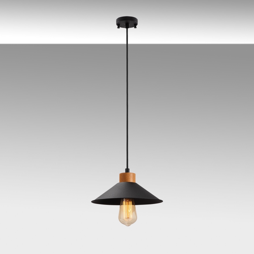 Lestenec na kablu MANAVGAT 1xE27/40W/230V črna/rjava