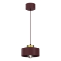 Lestenec na kablu MARTI 1xE27/15W/230V bordo/zlata