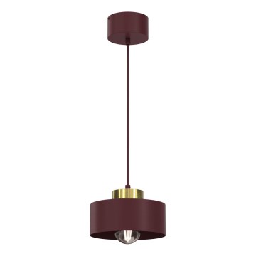 Lestenec na kablu MARTI 1xE27/15W/230V bordo/zlata