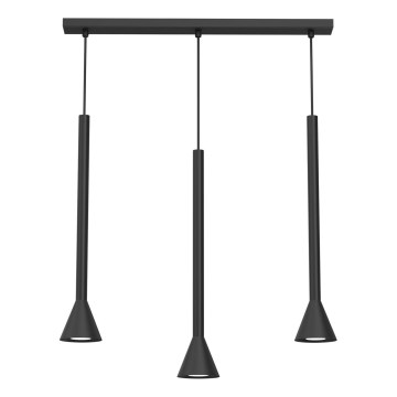 Lestenec na kablu MAZZO 3xGU10/8W/230V črna