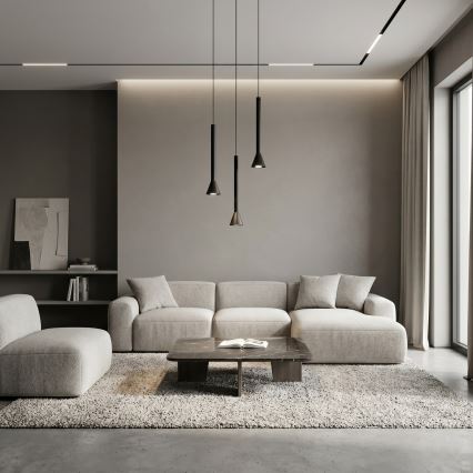 Lestenec na kablu MAZZO 3xGU10/8W/230V črna