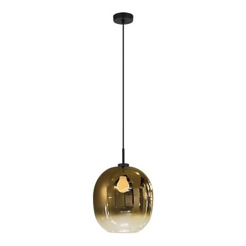 Lestenec na kablu MIRROR 1xE27/14W/230V dimno zlata